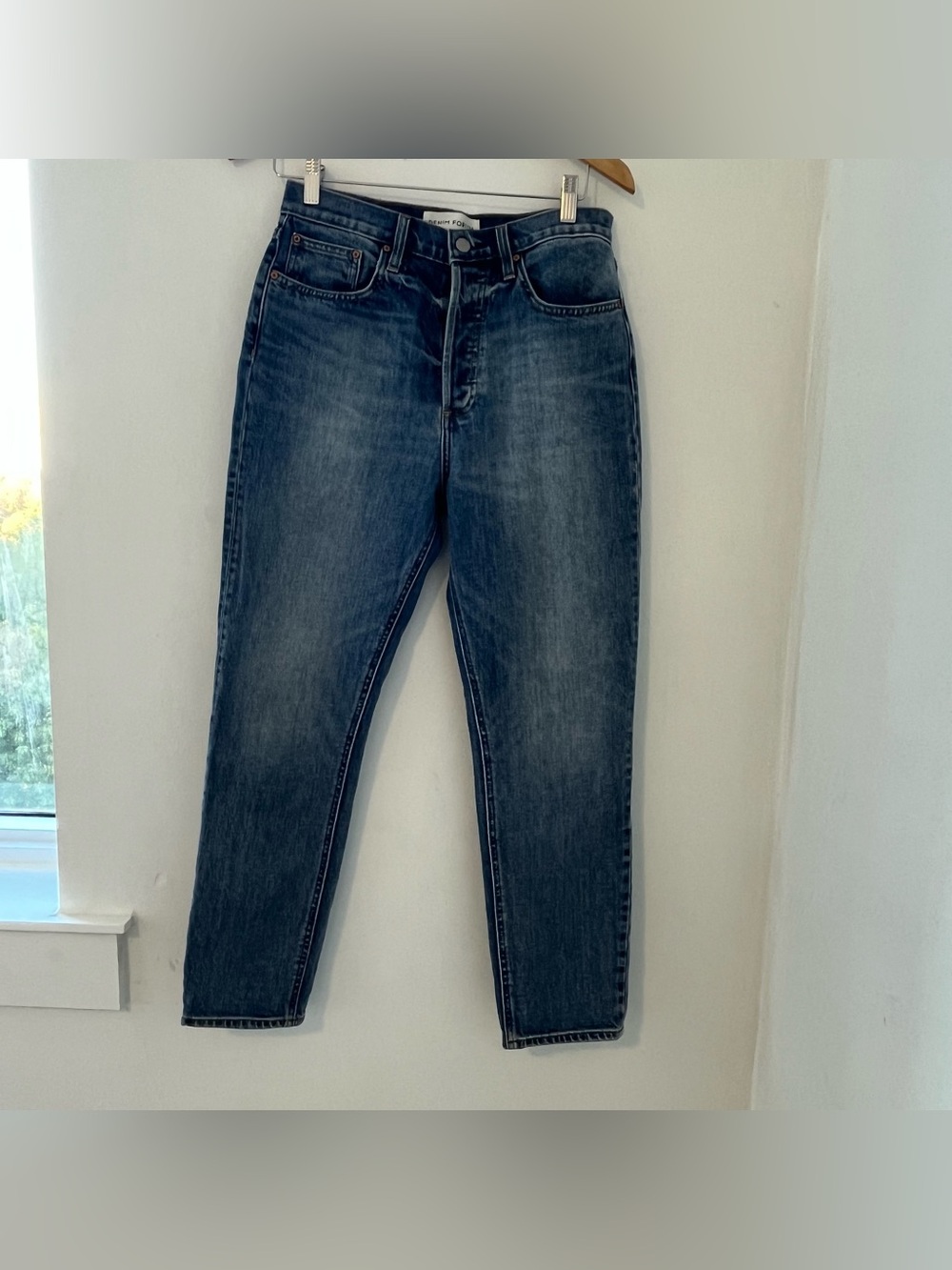 Denim Forum High-Rise Slim Jeans - Blue Wash
